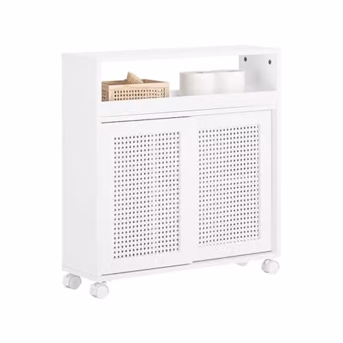 SoBuy Mobile Bagno Stretto con Ruote Salvaspazio Ripiani Regolabili
