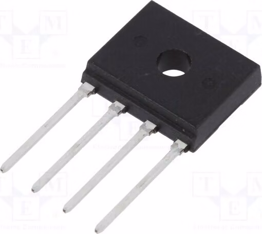 5x Raddrizzatore a ponte monofase Urmax: 800V, If: 4A, Ifsm: 135A, modello D4UB80, monofase