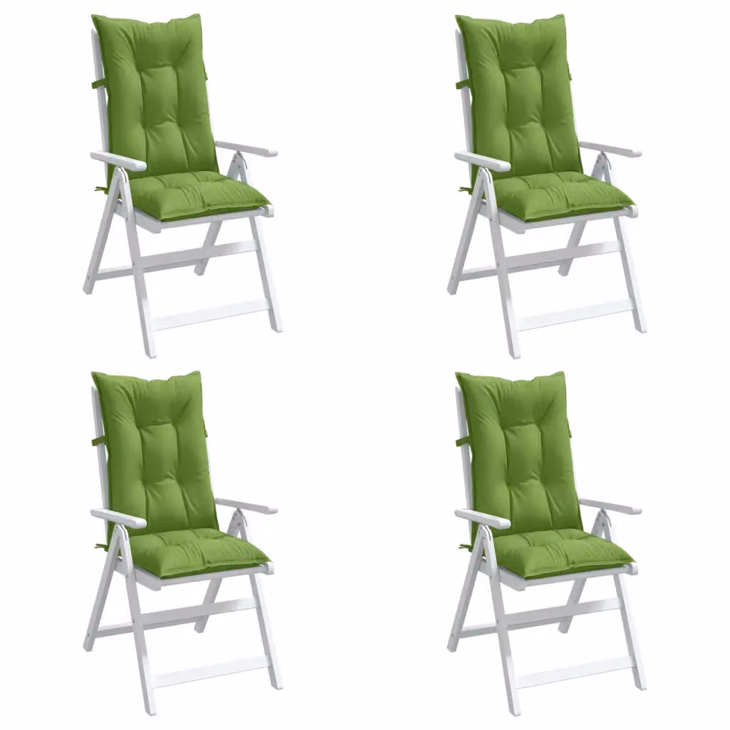 vidaXL Cuscini per Sedia con Schienale Alto, Verde, L 120 cm x P 50 cm x H 7 cm, in Tessuto di Poliestere Antiscivolo e Resistente ai Raggi UV