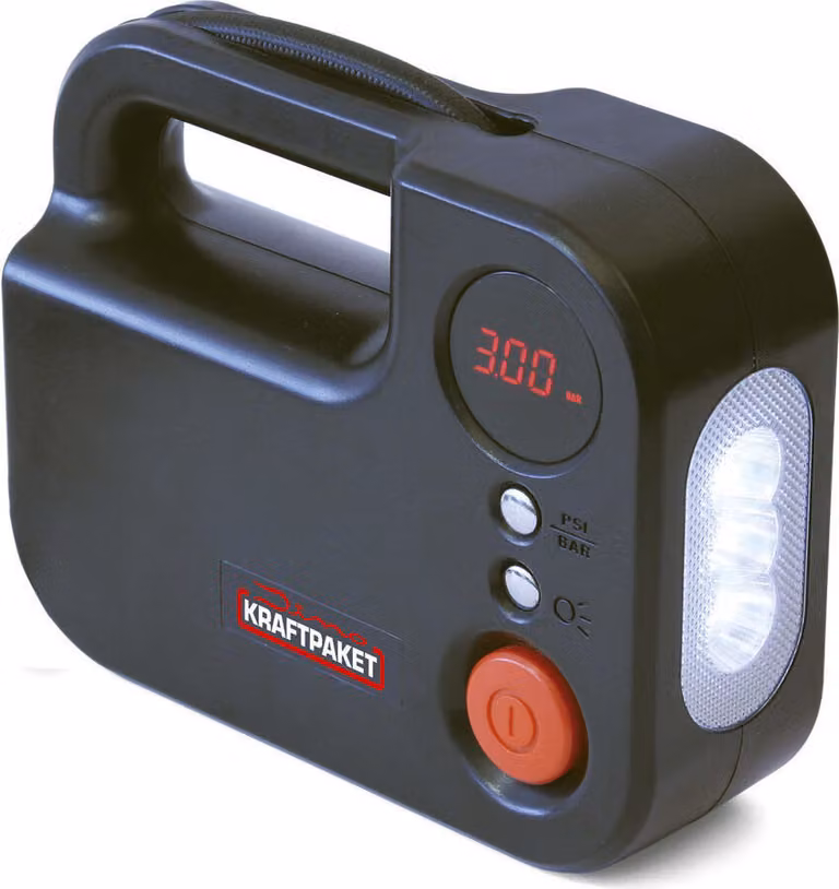 Dino KRAFTPAKET Compressore ad aria compressa 12V Compressore d'aria Minicompressore Pompa ad aria