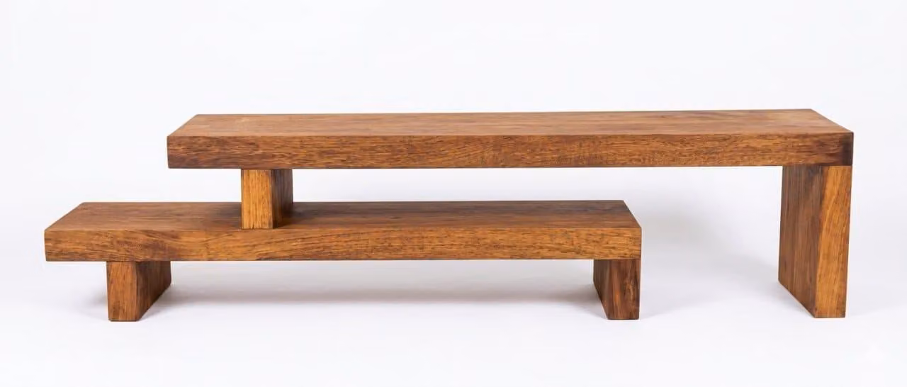 Mobile TV a basso impatto, in legno massello, stile rustico, realizzato in legno naturale, ideale per l'arredamento del soggiorno