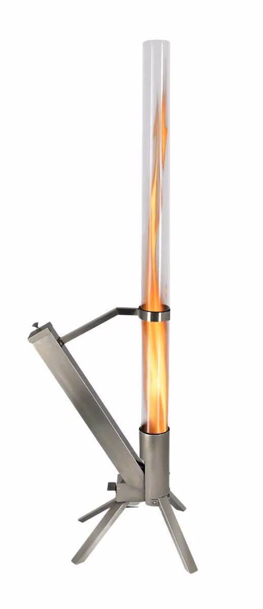 Riscaldatore da terrazza a pellet Lounge in acciaio inossidabile Green Flame
