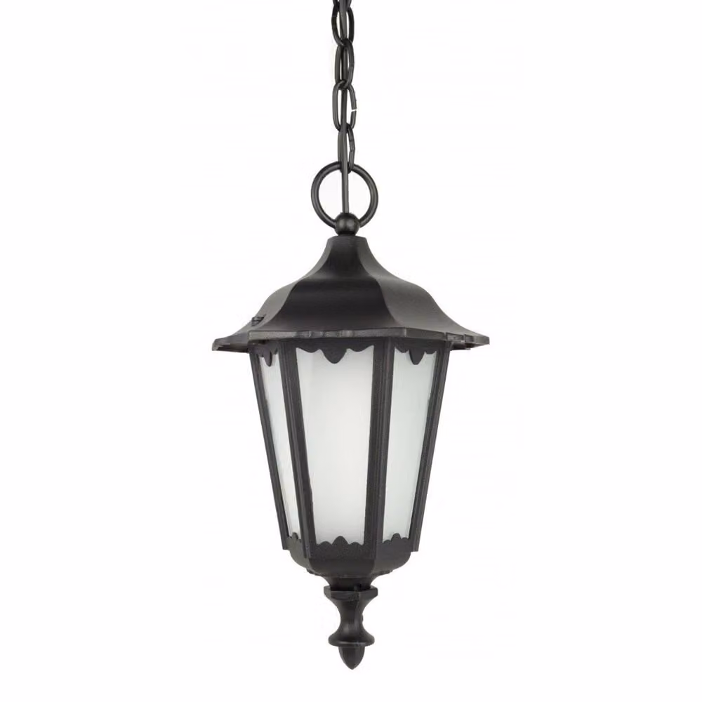 Lampada a sospensione per esterni di 21 cm di diametro 1xE27 nero IP43 SU-MA Retro K 1018/1/M