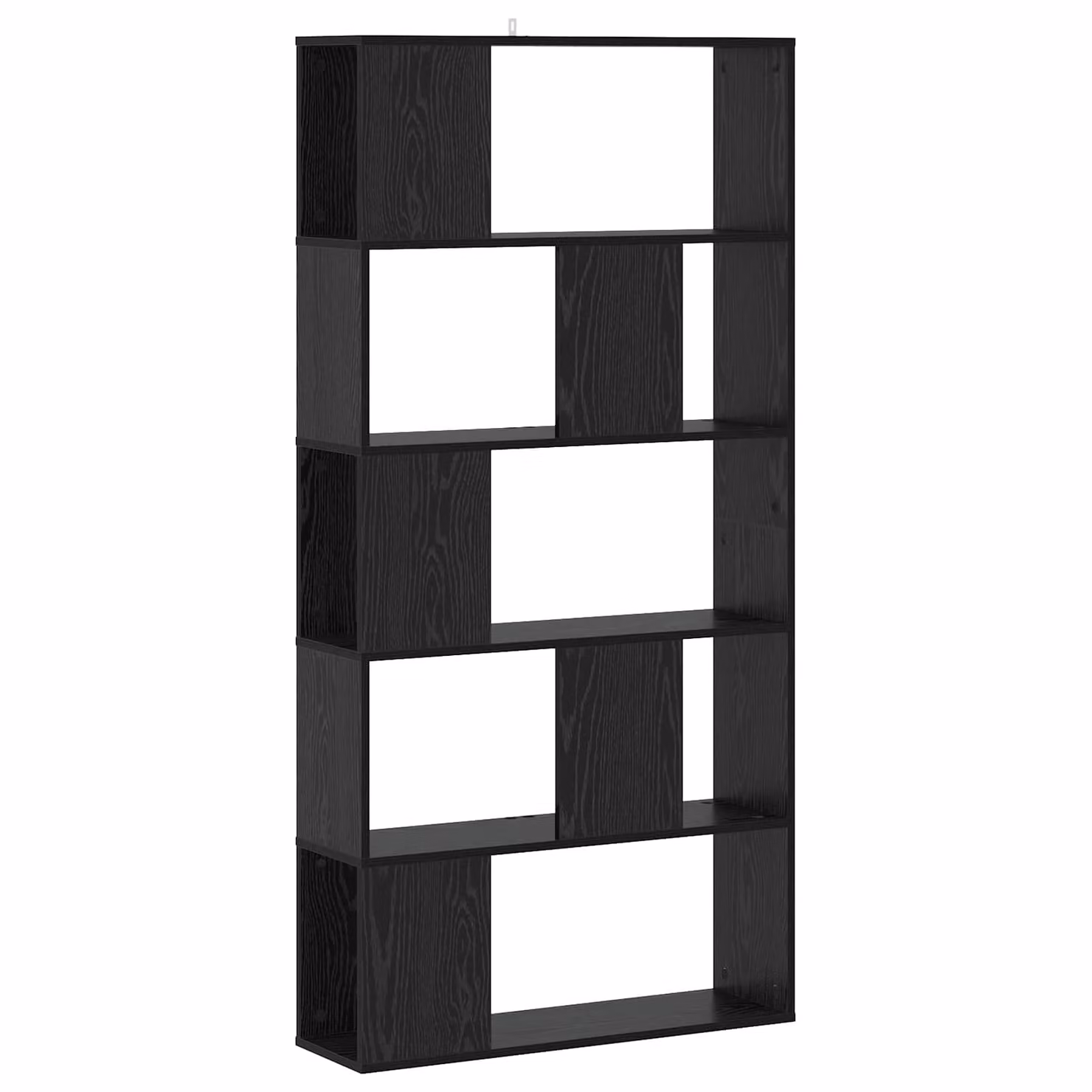 Libreria moderna vidaXL in MDF, Rovere e Nero, L 80,5 x P 23,5 x H 162,5 cm