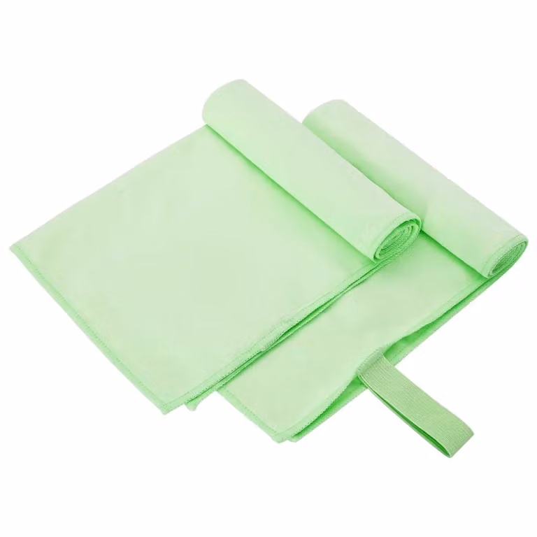 Set di 2 asciugamani sportivi in microfibra vidaXL, colore verde, L 50 cm x P 30 cm