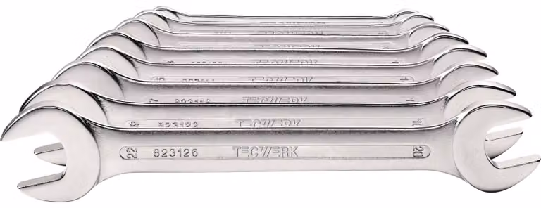 Set di chiavi a bussola a due fori, 12 pezzi, da 6 a 32 mm, in acciaio CV, cromate