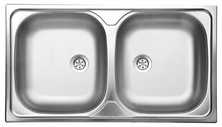 Lavello doppio Novaservis 45x80 in acciaio inox