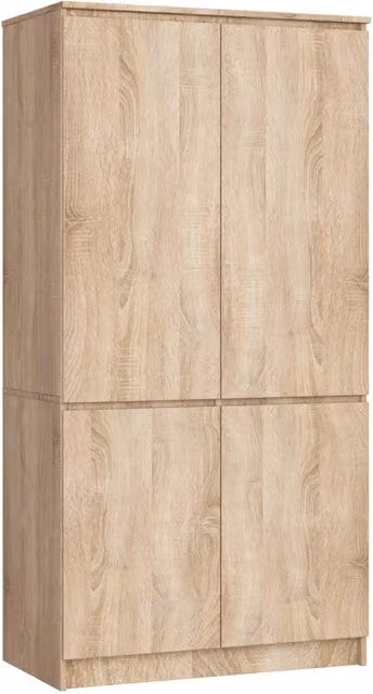 Armadio AKORD S90 4 ante Sonoma Quercia 90x51x180 cm