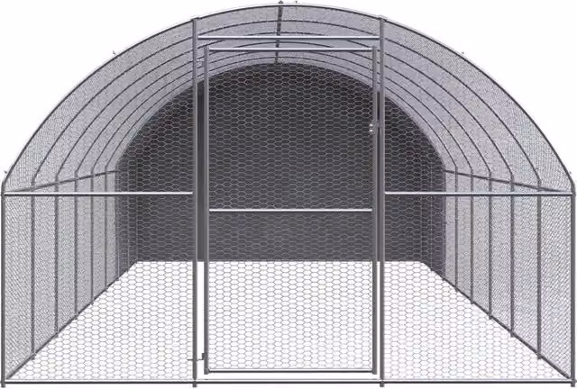 Gabbia per polli da esterno in acciaio zincato grigio silver L: 8 m, P: 3 m, H: 2 m
