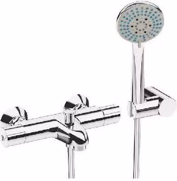 Jika Deep - Miscelatore termostatico per vasca con accessori, 3 getti, cromo H3231U70042711