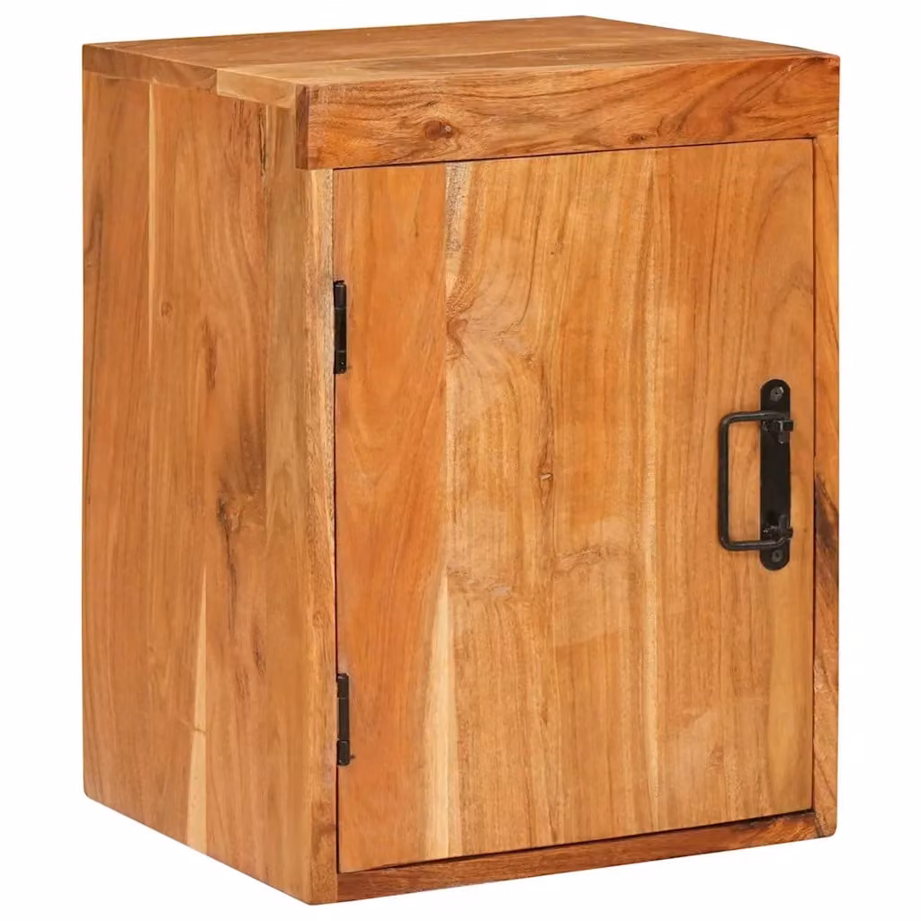 Comodino vidaXL in legno di acacia marrone stile rustico L/P/H: 35 x 33 x 48 cm