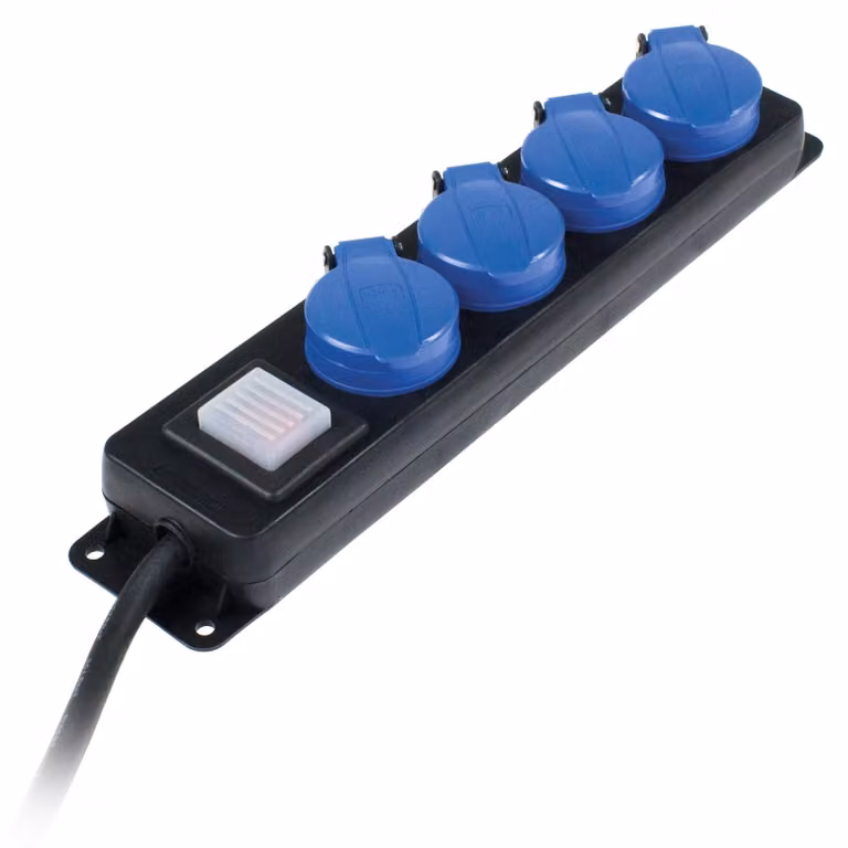 as - Schwabe, blocco di 4 prese multiple con interruttore
