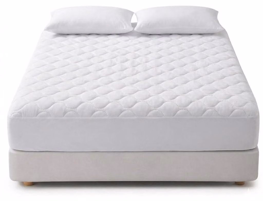 Coprimaterasso 140x200+30 cm, bianco, in microfibra, imbottito con tecnologia a ultrasuoni