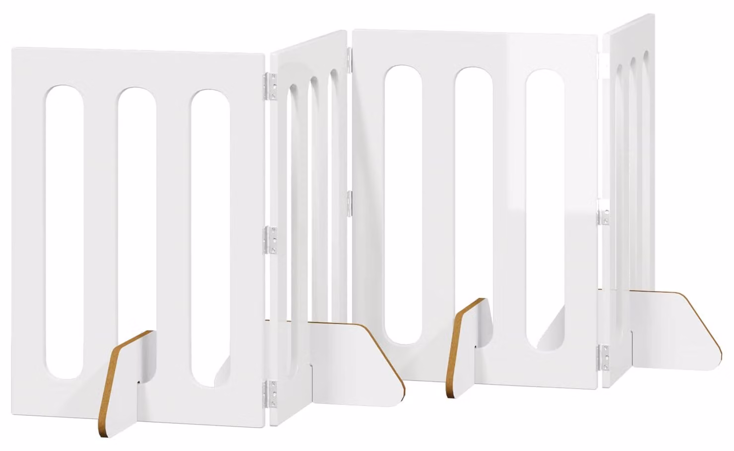 Recinto pieghevole per animali 4 pcs Bianco Lucido