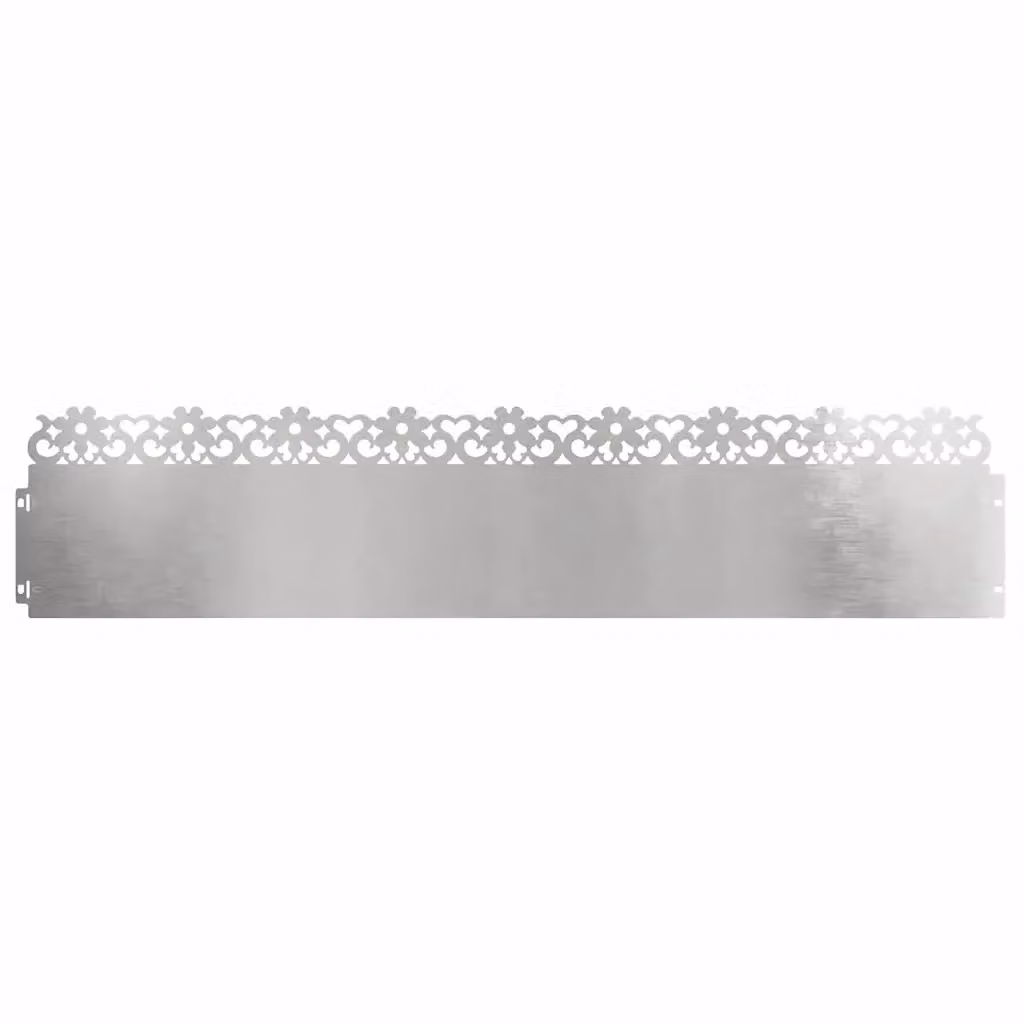 Set di 20 bordure per prato Videx in acciaio inox colore argento, L: 103 cm, H: 22 cm, P: 0,05 cm – 2