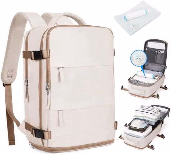 Borsa a vuoto per viaggiatore con sistema di compressione, borsa a mano per viaggiatori con protezione Airbag, borsa a vuoto per viaggiatori con compressore e pompa, impermeabile per viaggiatori