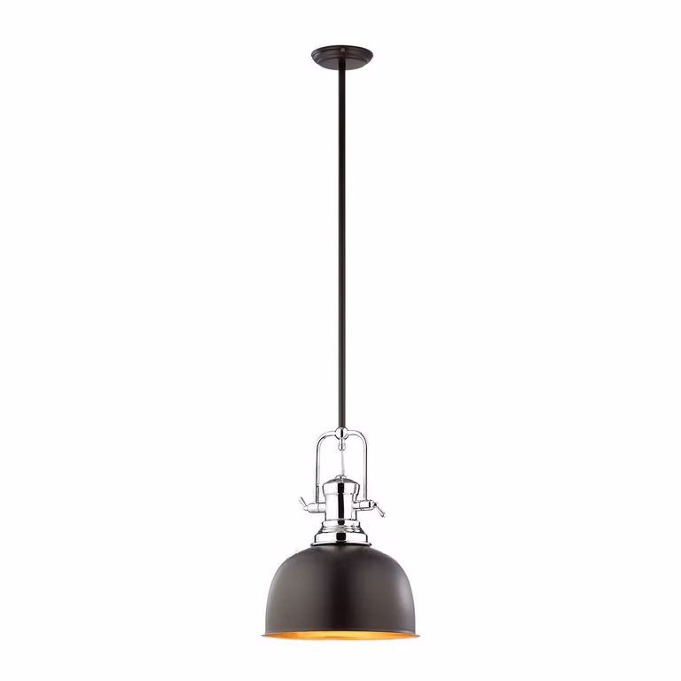 Italux Laredo, lampada a sospensione industriale nera MA04431CB-001