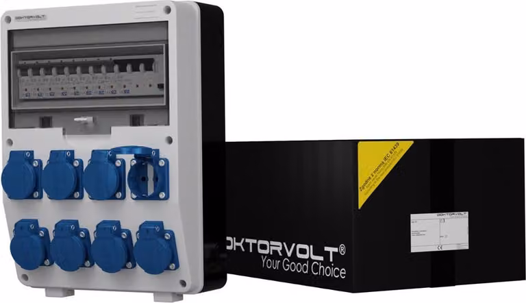 Distributore di potenza TD-S/FI 8x230V Distributore di potenza Mennekes Doktorvolt 6497