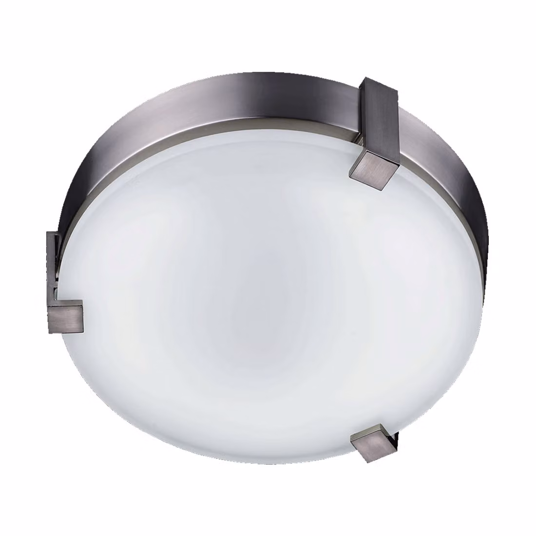 Plafoniera CLIP 1xT5/22W, nichel satinato/bianco Ø 250, H: 65, dimmerabile