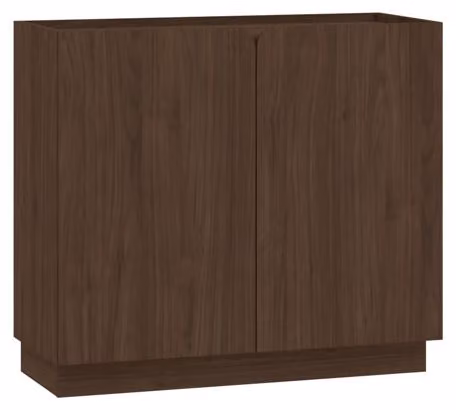 Comò con due ante e quattro ripiani interni, in legno di noce, dimensioni 90 x 40 x 85,5 cm