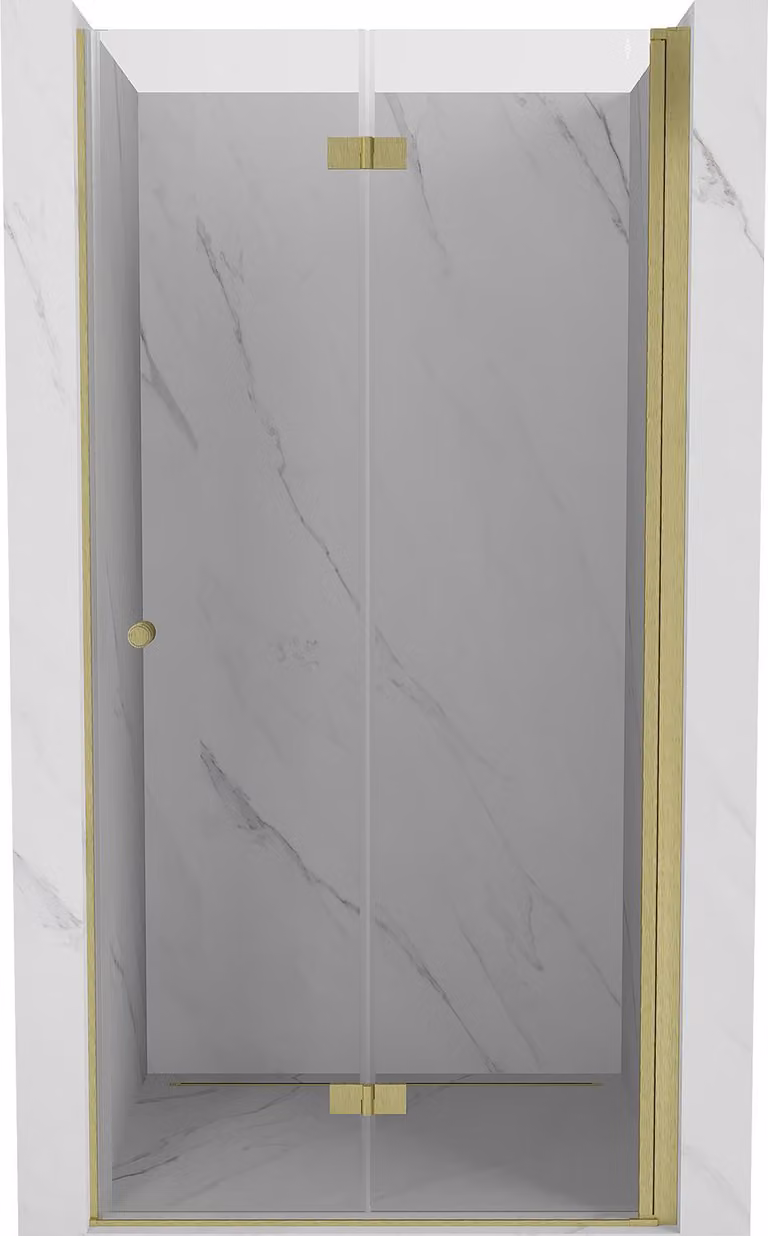 Mexen Mist-F porta doccia pieghevole destra 120 cm, trasparente, oro spazzolato - 8A6-120-000-55-00-P