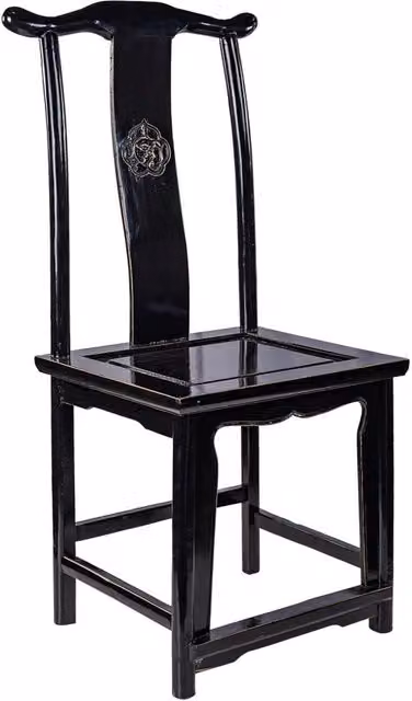 Sedia in legno nero 49x42x119/48h