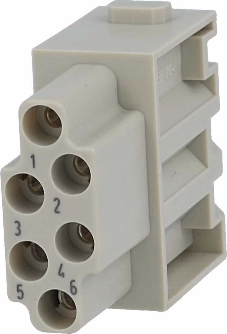 Insert a connettore Harting Han E Modul, sistema di connessione rapida, 6 poli, 500V, 16A - 1 pezzo