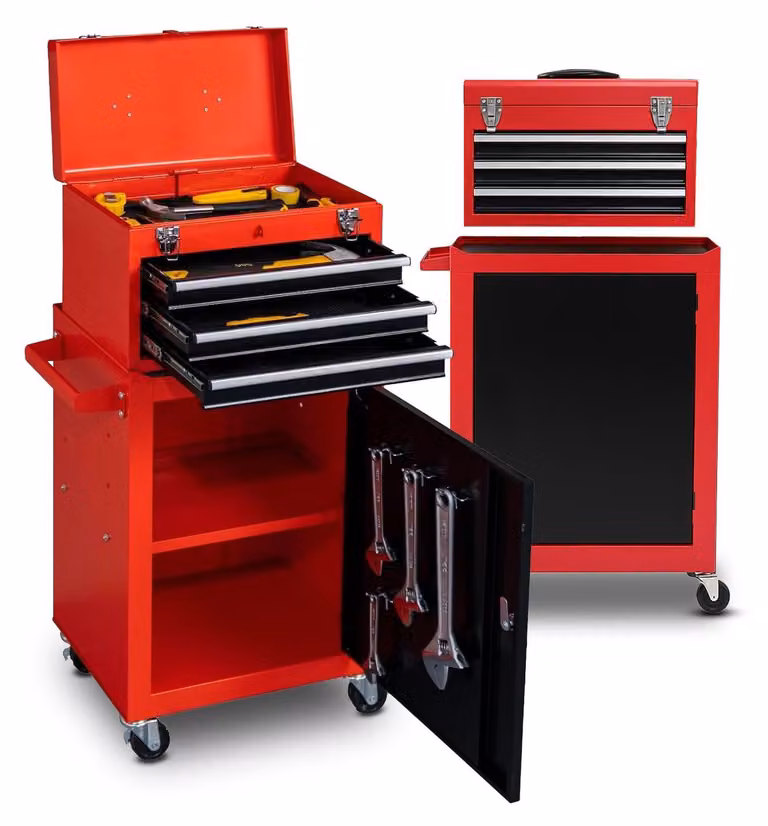 Carrello portattrezzi professionale con 3 cassetti e serratura