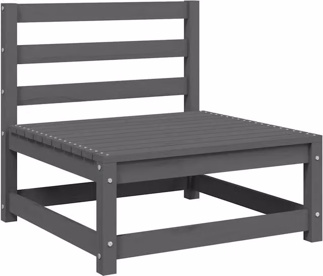 Set di 2 Divani da Giardino vidaXL in Pino Massello con Cuscini Grigio Antracite