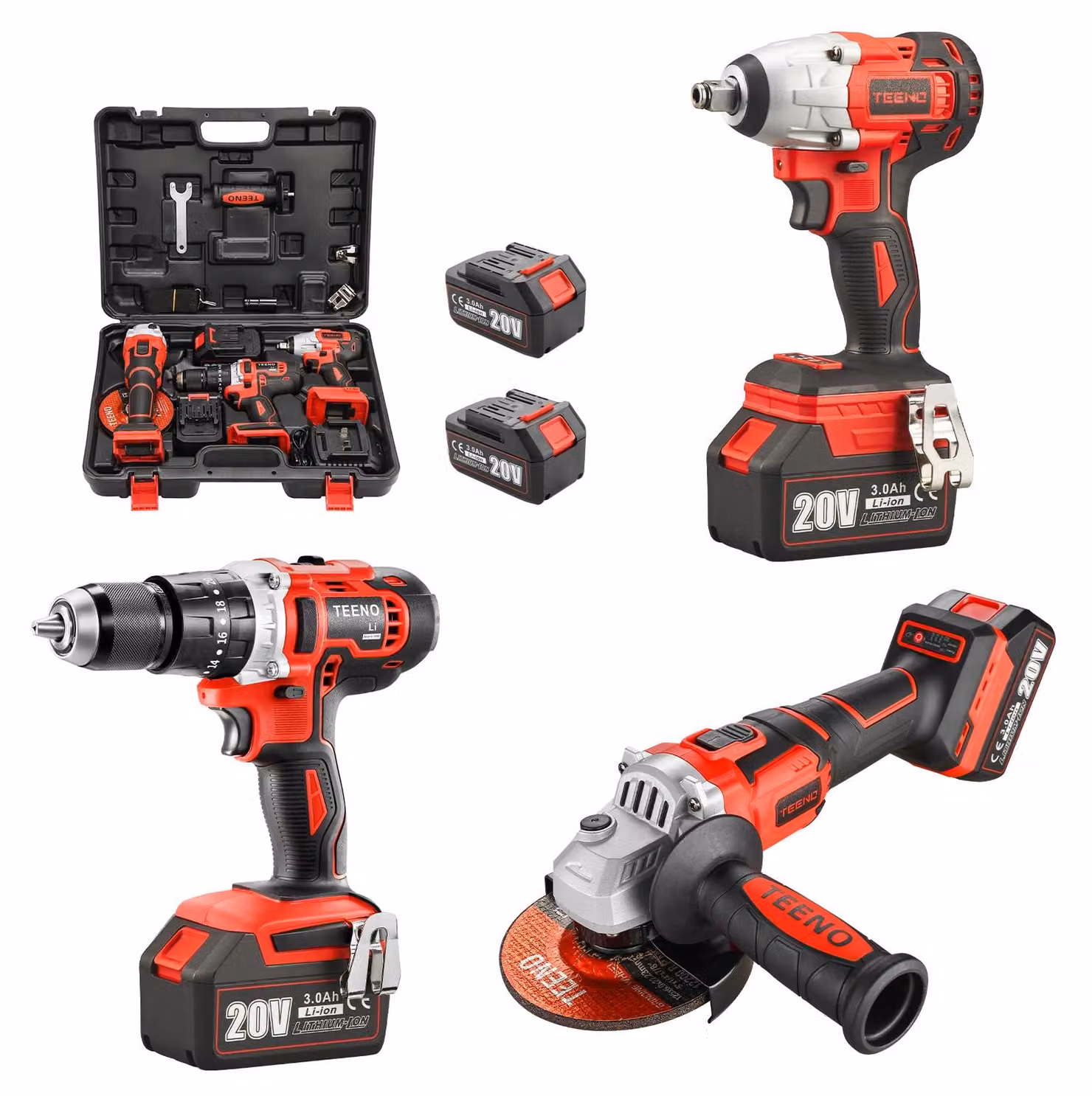 Smerigliatrice angolare brushless - 20 V a batteria - 9800 giri/min - disco da taglio da 125 mm - utensile senza fili