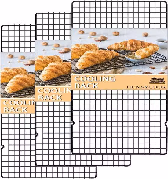 Set di ripiani refrigerati, rettangolari, in acciaio inossidabile, 40x25 cm, neri, riutilizzabili