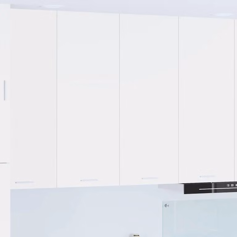 Armadio pensile da cucina moderno vidaXL Bianco con ante a battente e ripiani interni in MDF L 80 x P 31 x H 100 cm