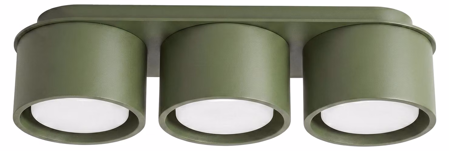 Plafoniera MODO 3 verde oliva Gx53 3xGx53 10W alluminio 8,2x10,4x32,4 cm Sollux Lighting