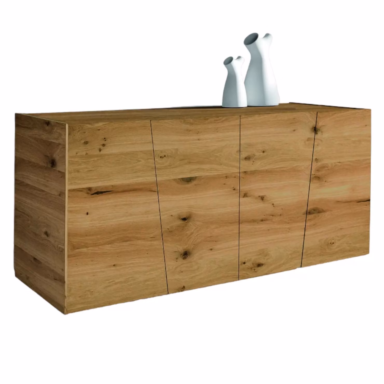 Madia credenza moderna in legno rovere nodato spazzolato Mobili 2G L/P/H: 180 x 50 x 75 cm – 1