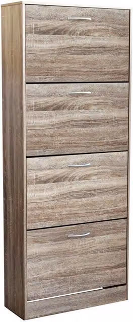 Scarpiera Wendy GIORDANOSHOP in legno marrone L: 60 cm, P: 24 cm, H: 150 cm