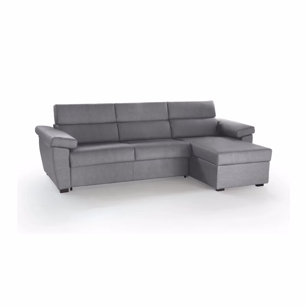 Divano Letto Tolle DMORA con Penisola Sfoderabile Grigio Made in Italy L/P/H: 285 x 160 x 45 cm – 2