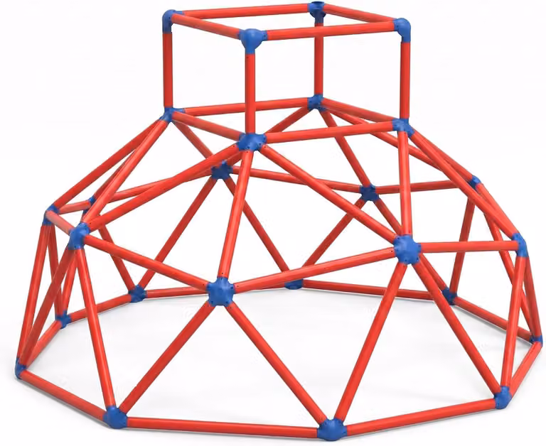 Telaio da arrampicata Monkey bar Torre da gioco caricabile fino a 70 kg, colore:Monkey bar rosso