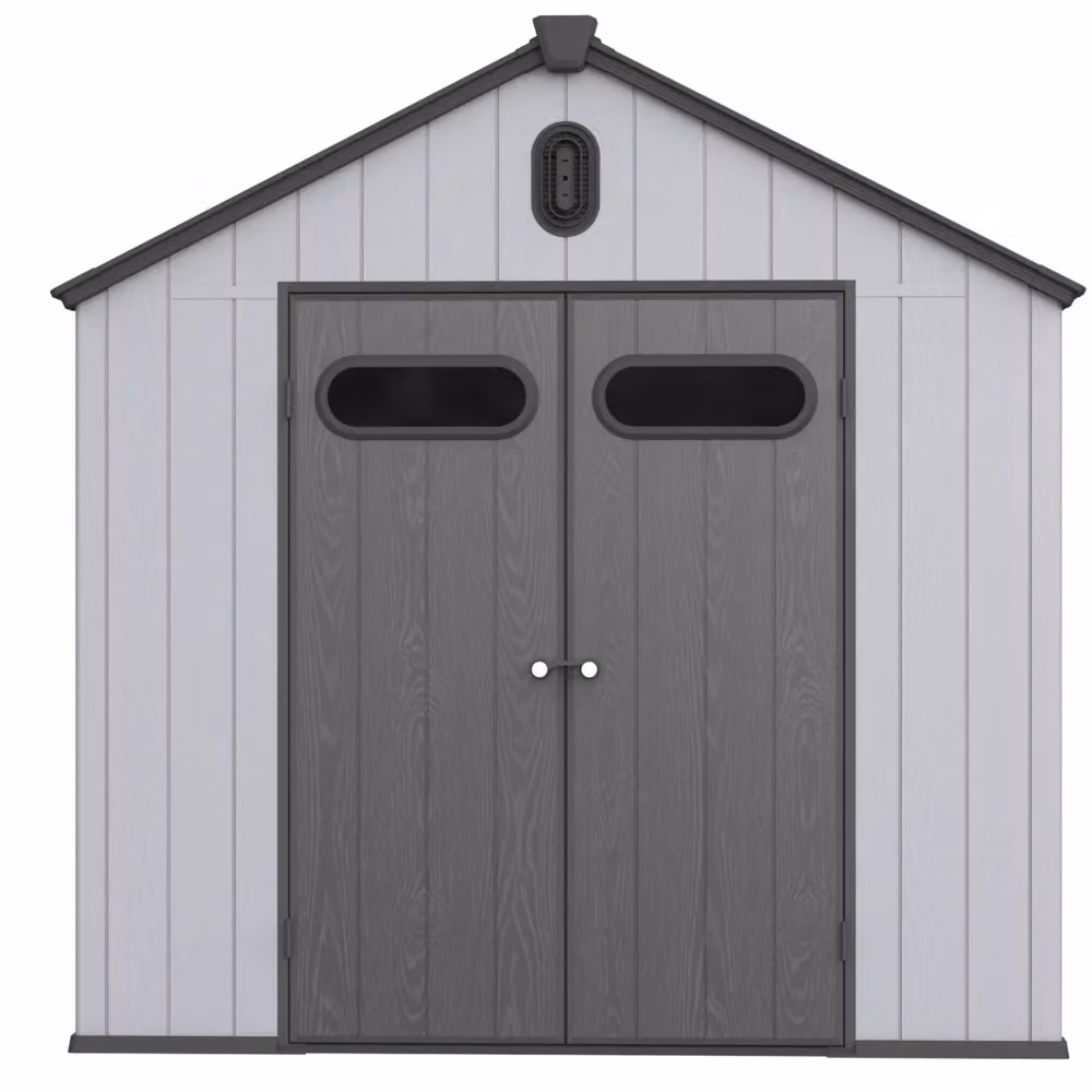 Capannone da Giardino in Resina Minimal Grigio e Bianco L/P/H: 285 x 235 x 231 cm – 2
