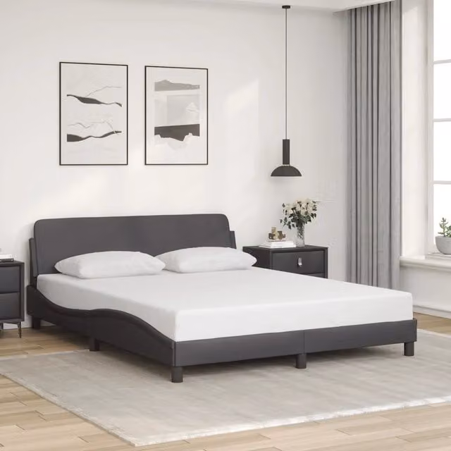 Giroletto Dover Grigio 160x200 cm in Similpelle 373221