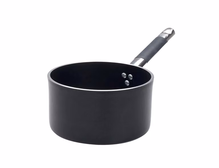 Casseruola Alta AlBlack in alluminio antiaderente 5mm con manico “cool”, diam. 24cm