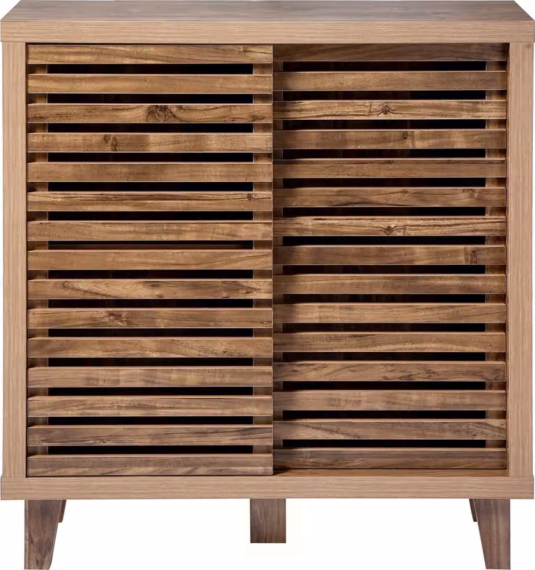 Calicosy - Buffet con 2 porte scorrevoli a lame forate L80 cm - LIAM