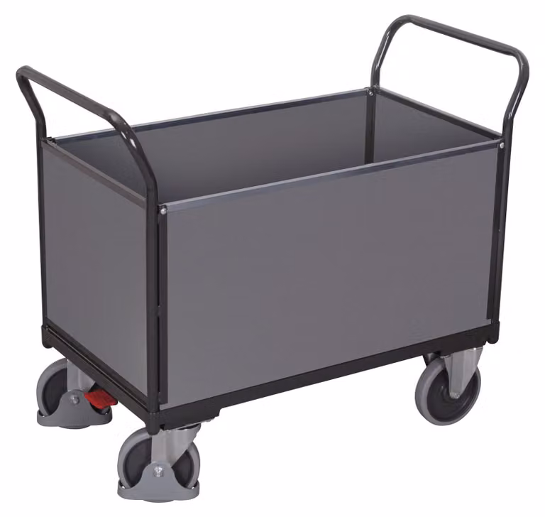 Carrello a quattro pareti Variofit con legno RAL 7016 sw-800.400/AG, 9900066669