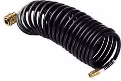 Tubo compressore spiralato Stanley con raccordi Nero 8mm x 5m