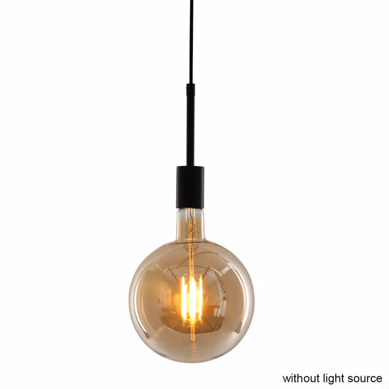 Lampada a sospensione - nero - Minimalics - plastica metallo - Ø 10cm - E27 - 2701ZW - Mexlite