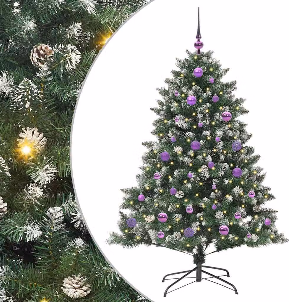 Albero di Natale artificiale con 150 LED Verde 150 cm