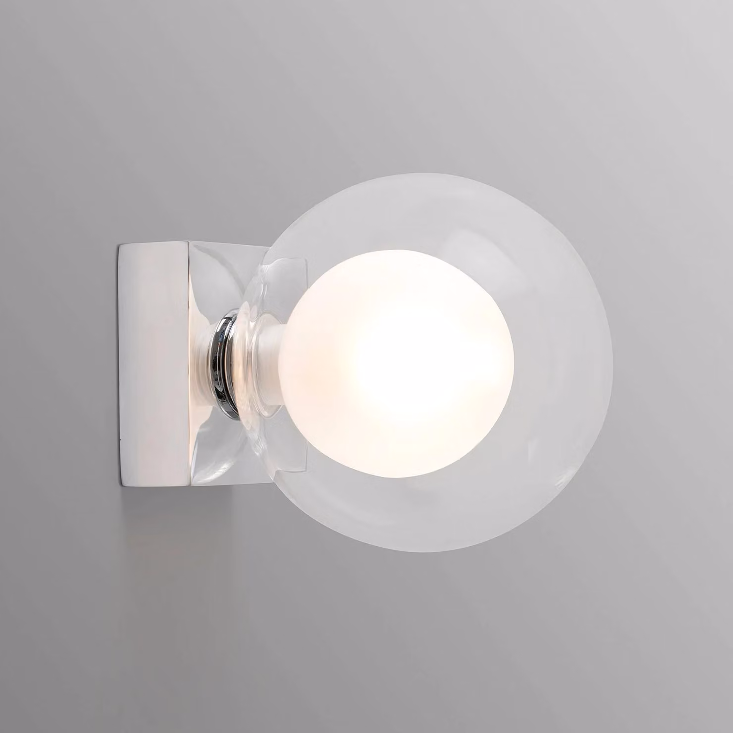 FARO BARCELONA Applique da parete Perla, dimmerabile, Cromo / Argento, Bagno, Metallo, Moderno, Applique