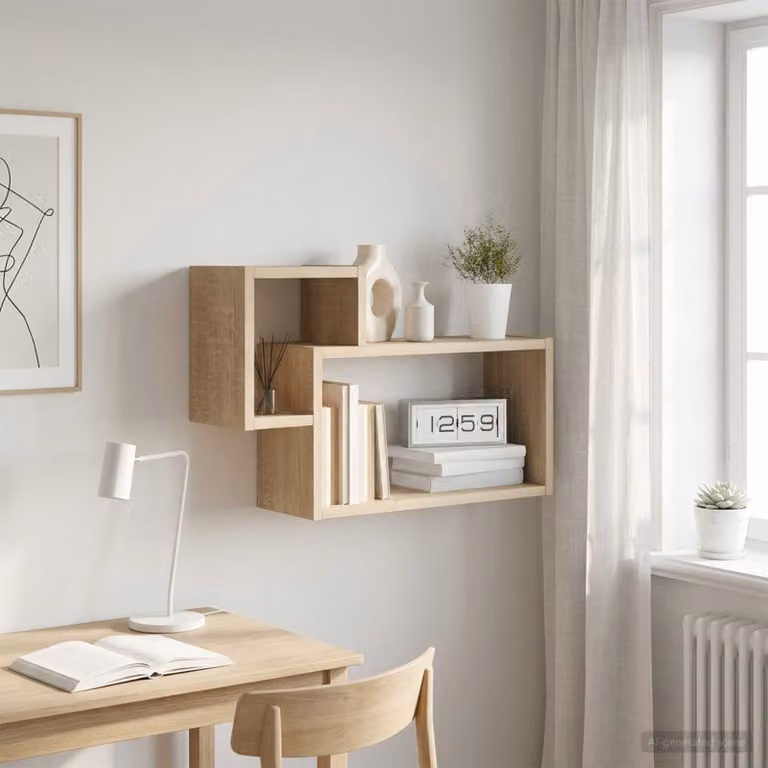 Scaffale da parete moderno vidaXL in Rovere Sonoma, colore marrone, L 55 x P 15 x H 35 cm