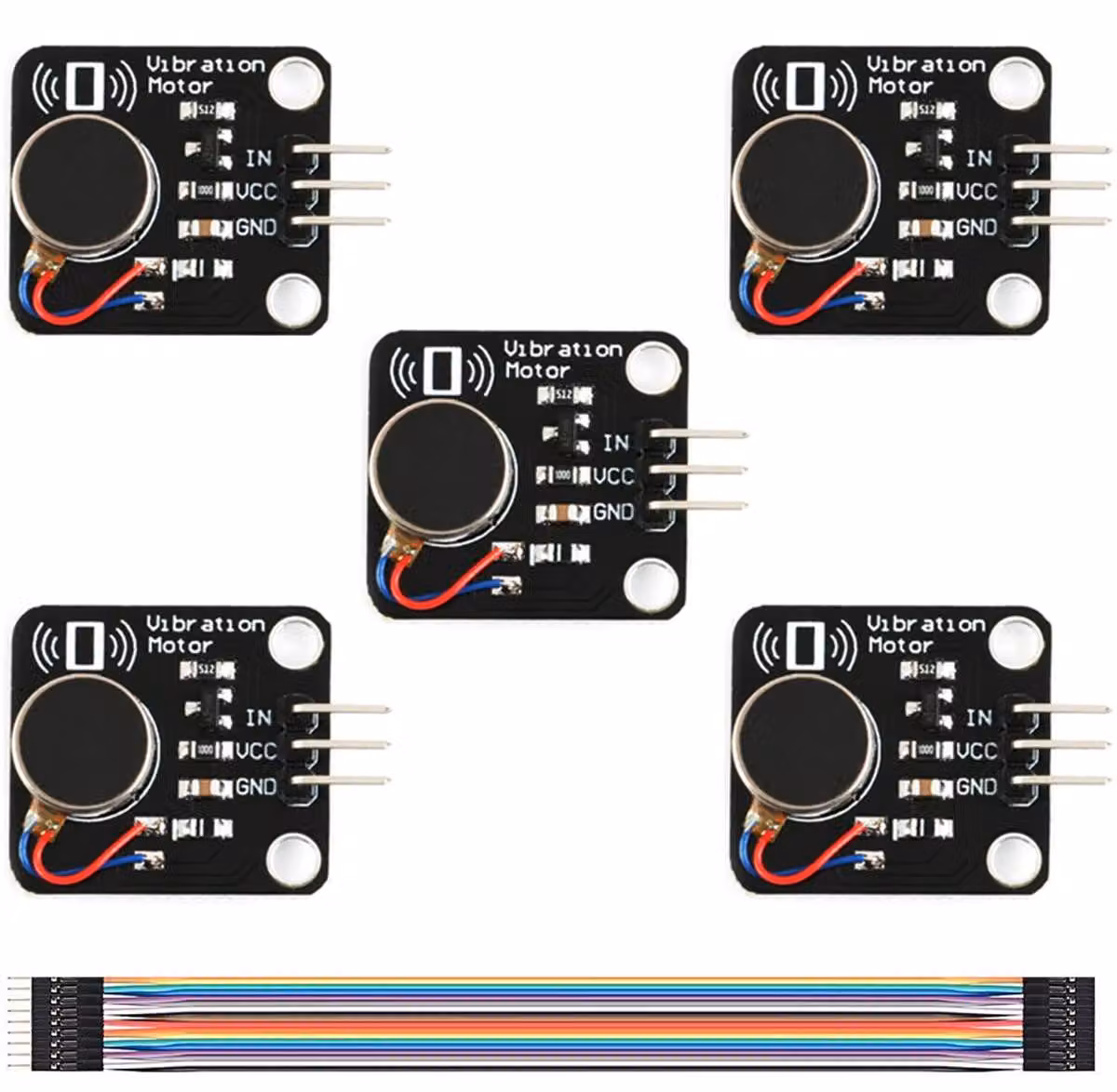 Modulo motore a vibrazione PWM, 5V DC, per Arduino, con cavi Dupont