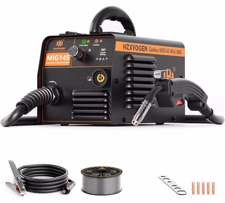 Saldatrice MIG, funzionamento senza gas, design compatto, modello MIG145