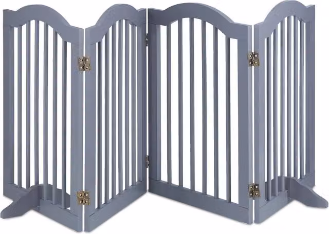 Barriera di sicurezza pieghevole per animali 70 x 100 cm installazione flessibile a 4 pannelli in PVC grigio 13_0011288